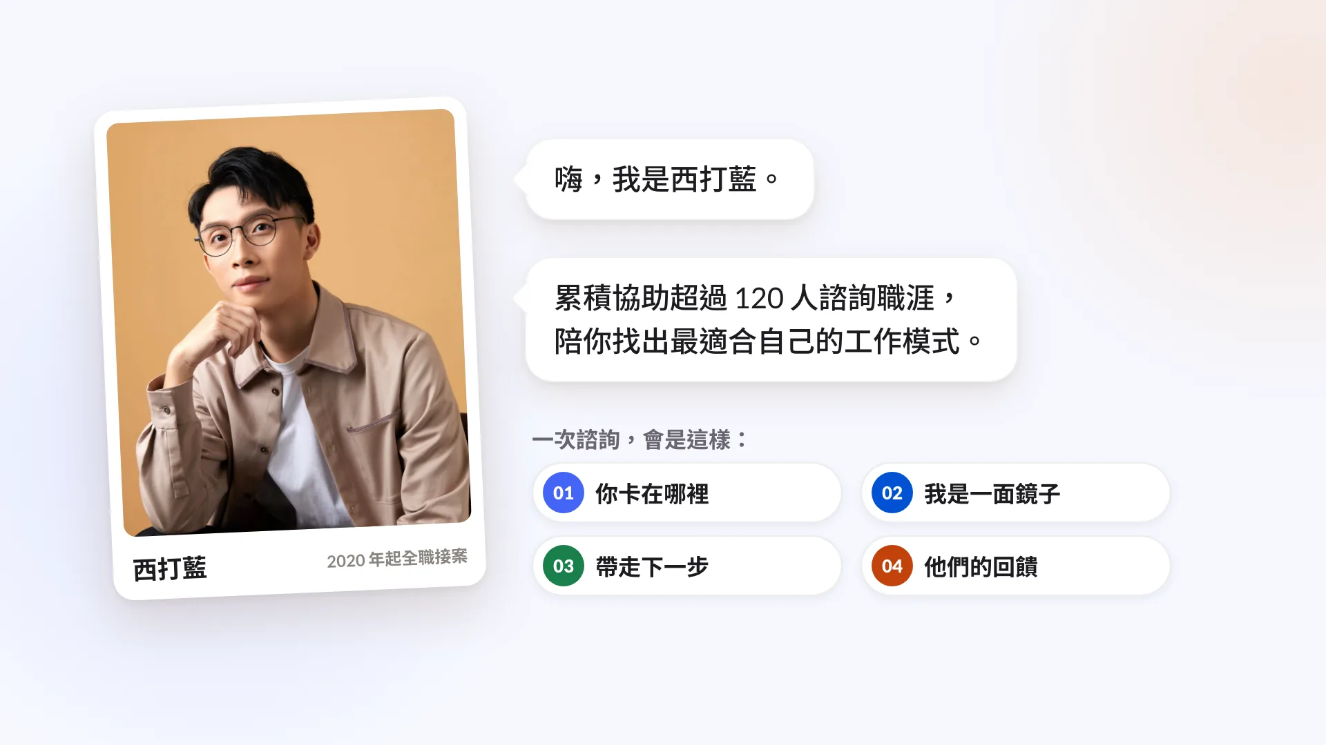 職涯諮詢、接案諮詢的介紹影片:從卡關到帶走下一步的行動